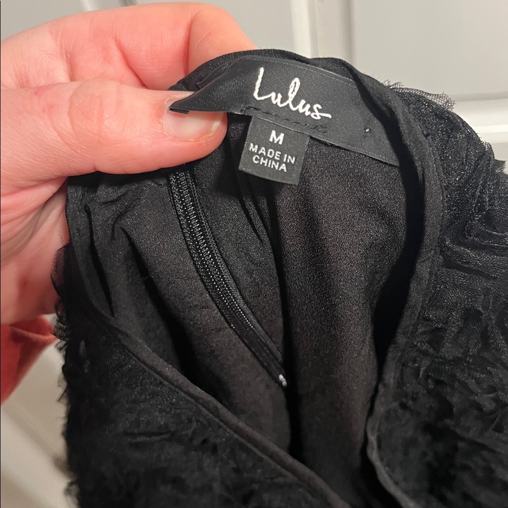 Lulu’s Luxurious Energy Black Tulle Rosette High-Waisted Midi Skirt in Black - Picture 6 of 13